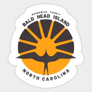 Bald Head Island, NC Bird Sunrise Summer Vacation Sticker